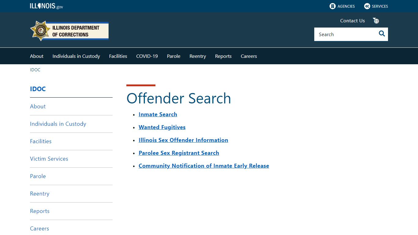 Offender Search - Illinois